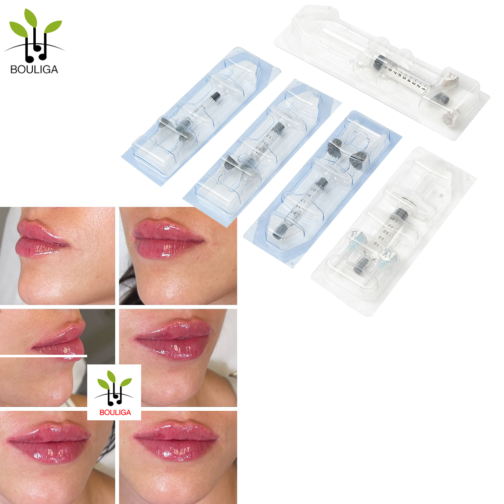 Bouliga Cross Linked Hyaluronic Acid Filler 1ml 2ml 5ml Remplisseur cutané pour de belles lèvres 