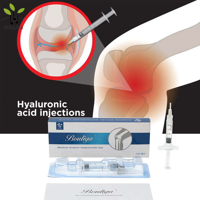 Remplisseur de genou à haute concentration non lié par croix Bouliga HA 90mg/3ml 